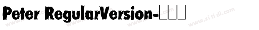 Peter RegularVersion字体转换